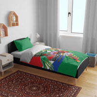 Costa Rica Guanacaste Day Bedding Set Resplendent Quetzal Tropical Flowers - Wonder Print Shop