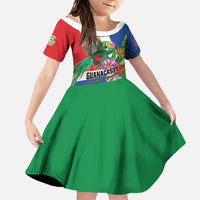 Costa Rica Guanacaste Day Family Matching Mermaid Dress and Hawaiian Shirt Resplendent Quetzal Tropical Flowers - Wonder Print Shop
