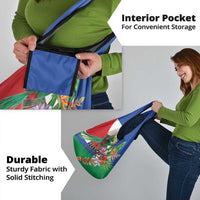 Costa Rica Guanacaste Day Grocery Bag Resplendent Quetzal Tropical Flowers - Wonder Print Shop