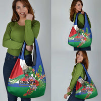 Costa Rica Guanacaste Day Grocery Bag Resplendent Quetzal Tropical Flowers - Wonder Print Shop