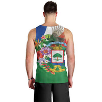 Costa Rica Guanacaste Day Men Tank Top Resplendent Quetzal Tropical Flowers - Wonder Print Shop