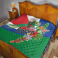 Costa Rica Guanacaste Day Quilt Resplendent Quetzal Tropical Flowers - Wonder Print Shop