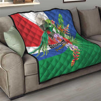 Costa Rica Guanacaste Day Quilt Resplendent Quetzal Tropical Flowers - Wonder Print Shop