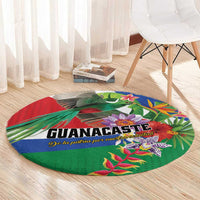 Costa Rica Guanacaste Day Round Carpet Resplendent Quetzal Tropical Flowers - Wonder Print Shop