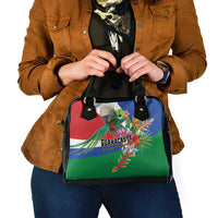 Costa Rica Guanacaste Day Shoulder Handbag Resplendent Quetzal Tropical Flowers - Wonder Print Shop