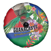 Costa Rica Guanacaste Day Spare Tire Cover Resplendent Quetzal Tropical Flowers - Wonder Print Shop