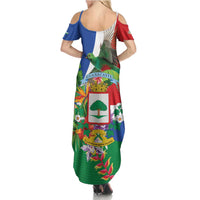 Costa Rica Guanacaste Day Summer Maxi Dress Resplendent Quetzal Tropical Flowers - Wonder Print Shop