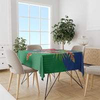 Costa Rica Guanacaste Day Tablecloth Resplendent Quetzal Tropical Flowers - Wonder Print Shop