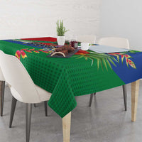 Costa Rica Guanacaste Day Tablecloth Resplendent Quetzal Tropical Flowers - Wonder Print Shop