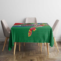 Costa Rica Guanacaste Day Tablecloth Resplendent Quetzal Tropical Flowers - Wonder Print Shop