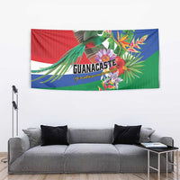 Costa Rica Guanacaste Day Tapestry Resplendent Quetzal Tropical Flowers - Wonder Print Shop