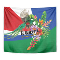 Costa Rica Guanacaste Day Tapestry Resplendent Quetzal Tropical Flowers - Wonder Print Shop