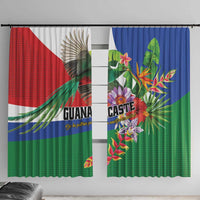Costa Rica Guanacaste Day Window Curtain Resplendent Quetzal Tropical Flowers - Wonder Print Shop