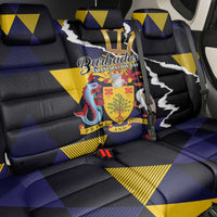 Barbados Emancipation Day Back Car Seat Cover Luxury Gold Trident - Wonder Print Shop