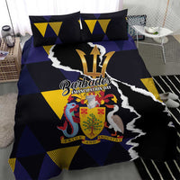 Barbados Emancipation Day Bedding Set Luxury Gold Trident - Wonder Print Shop