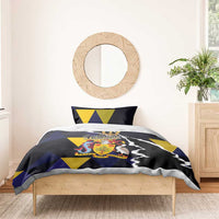 Barbados Emancipation Day Bedding Set Luxury Gold Trident - Wonder Print Shop