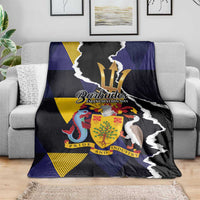 Barbados Emancipation Day Blanket Luxury Gold Trident - Wonder Print Shop