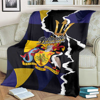 Barbados Emancipation Day Blanket Luxury Gold Trident - Wonder Print Shop