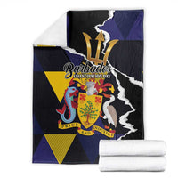 Barbados Emancipation Day Blanket Luxury Gold Trident - Wonder Print Shop