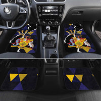 Barbados Emancipation Day Car Mats Luxury Gold Trident - Wonder Print Shop