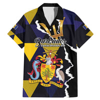 Personalized Barbados Emancipation Day Family Matching Mermaid Dress and Hawaiian Shirt Luxury Gold Trident - Wonder Print Shop