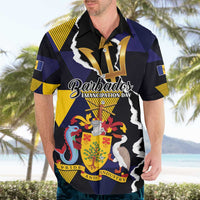 Personalized Barbados Emancipation Day Hawaiian Shirt Luxury Gold Trident - Wonder Print Shop