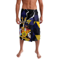 Personalized Barbados Emancipation Day Lavalava Luxury Gold Trident - Wonder Print Shop