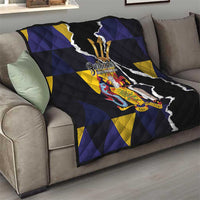 Barbados Emancipation Day Quilt Luxury Gold Trident - Wonder Print Shop