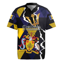 Personalized Barbados Emancipation Day Rugby Jersey Luxury Gold Trident - Wonder Print Shop