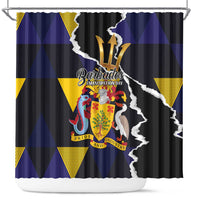 Barbados Emancipation Day Shower Curtain Luxury Gold Trident - Wonder Print Shop