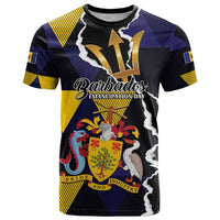 Personalized Barbados Emancipation Day T Shirt Luxury Gold Trident - Wonder Print Shop