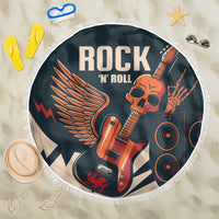 Rock and Roll Skull Guitar Beach Blanket Welsh Dragon - Wonder Print Shop