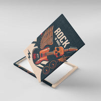 Rock and Roll Skull Guitar Canvas Wall Art Welsh Dragon - Wonder Print Shop