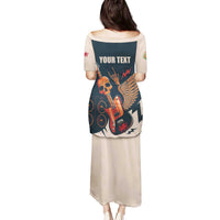 Rock and Roll Skull Guitar Family Matching Puletasi and Hawaiian Shirt Welsh Dragon - Wonder Print Shop