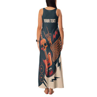 Rock and Roll Skull Guitar Family Matching Tank Maxi Dress and Hawaiian Shirt Welsh Dragon - Wonder Print Shop