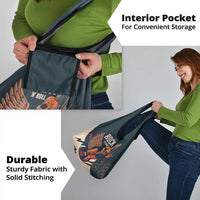 Rock and Roll Skull Guitar Grocery Bag Welsh Dragon