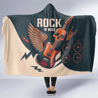 Rock and Roll Skull Guitar Hooded Blanket Welsh Dragon
