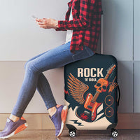 Rock and Roll Skull Guitar Luggage Cover Welsh Dragon - Wonder Print Shop