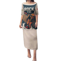 Rock and Roll Skull Guitar Puletasi Welsh Dragon - Wonder Print Shop