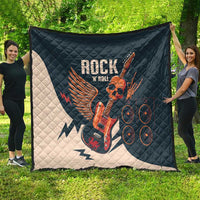 Rock and Roll Skull Guitar Quilt Welsh Dragon - Wonder Print Shop