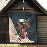 Rock and Roll Skull Guitar Quilt Welsh Dragon - Wonder Print Shop