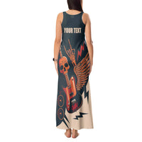 Rock and Roll Skull Guitar Tank Maxi Dress Welsh Dragon - Wonder Print Shop