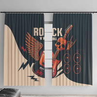 Rock and Roll Skull Guitar Window Curtain Welsh Dragon - Wonder Print Shop