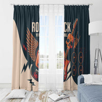 Rock and Roll Skull Guitar Window Curtain Welsh Dragon - Wonder Print Shop