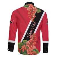 Trinidad and Tobago Family Matching Off The Shoulder Long Sleeve Dress and Hawaiian Shirt Scarlet Ibis With Chaconia Flower - Wonder Print Shop