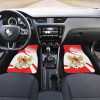 Indonesia Car Mats Javan Hawk Eagle Melati Flower - Wonder Print Shop