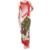 Indonesia Family Matching Tank Maxi Dress and Hawaiian Shirt Javan Hawk Eagle Melati Flower - Wonder Print Shop