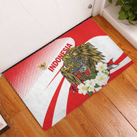 Indonesia Rubber Doormat Javan Hawk Eagle Melati Flower - Wonder Print Shop