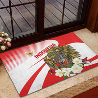 Indonesia Rubber Doormat Javan Hawk Eagle Melati Flower - Wonder Print Shop