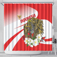 Indonesia Shower Curtain Javan Hawk Eagle Melati Flower